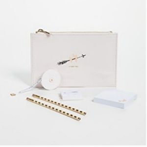 kate spade Bridal Pencil Pouch - Two Hearts nwt